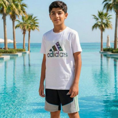 صورة تيشيرت القطني بشعار الطيف